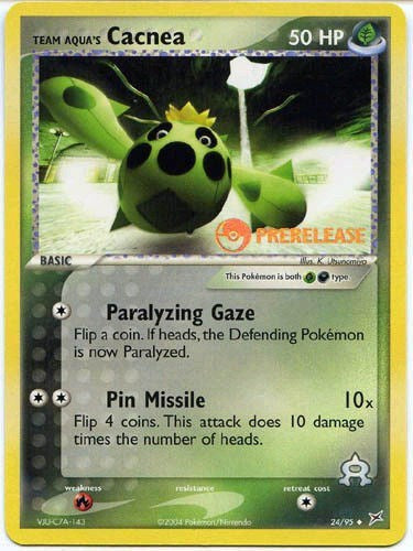 MCAP: Team Aqua's Cacnea - 24/95 (Prerelease) (Holofoil)