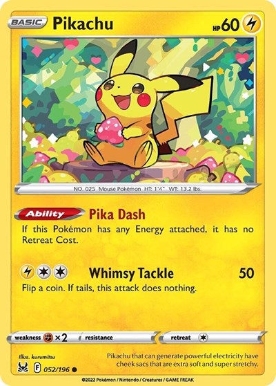 SWSH11: Pikachu (Reverse Holofoil)