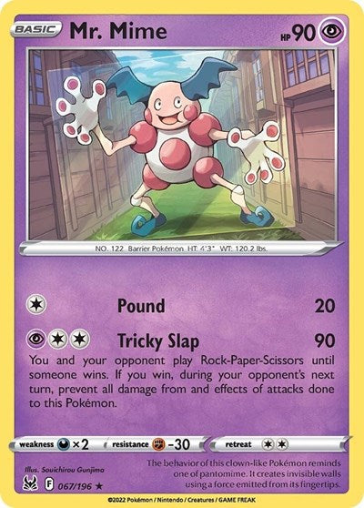 SWSH11: Mr. Mime (Reverse Holofoil)