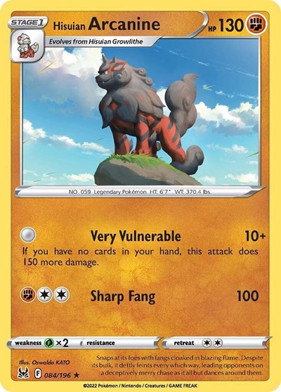 SWSH11: Hisuian Arcanine (Reverse Holofoil)