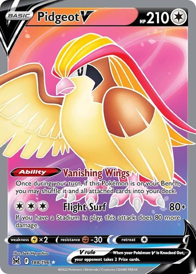 SWSH11: Pidgeot V (Full Art) (Holofoil)