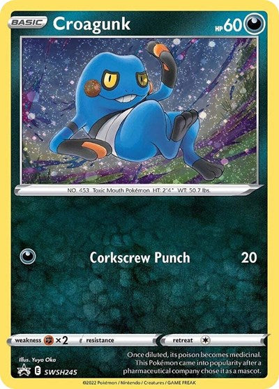 SWSD: Croagunk - SWSH245 (Cosmos Holo) (Holofoil)
