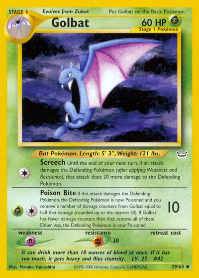 Golbat 29/64 Unlimited Neo Revelation