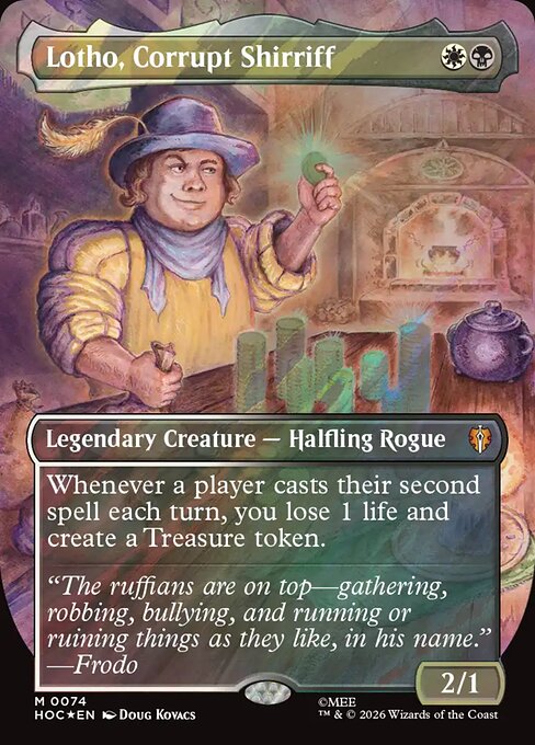 HOC: Lotho, Corrupt Shirriff (Borderless) (Surge Foil)