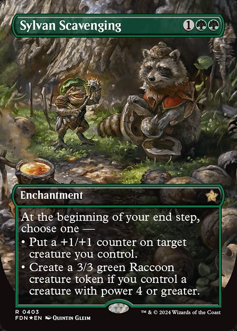 FDN: Sylvan Scavenging (Borderless) (Mana Foil)