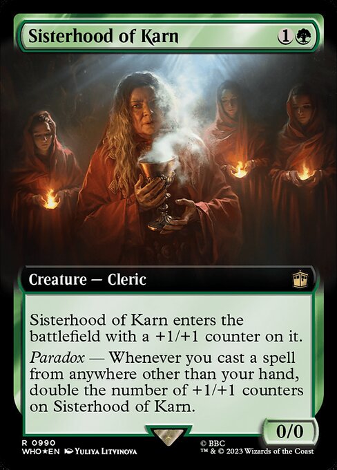 WHO: Sisterhood of Karn (Extended Art) (Surge Foil)