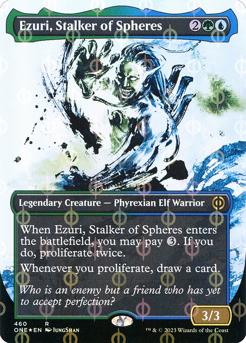 ONE: Ezuri, Stalker of Spheres (Showcase) (Step-and-Compleat Foil)