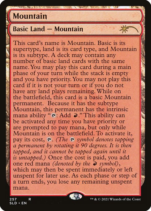 SLD: Mountain (257) (Full-Text Lands) (Foil)