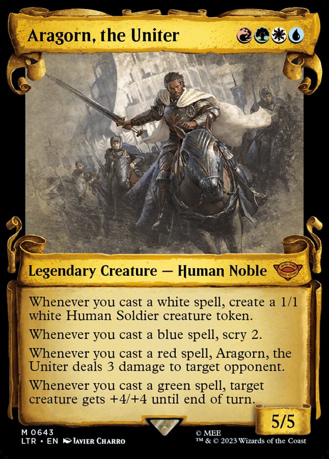 Aragorn, the Uniter (Showcase Scrolls) [Foil] :: LTR