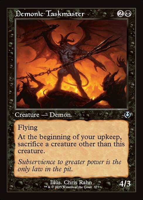 INR: Demonic Taskmaster (Retro Frame) (Foil)