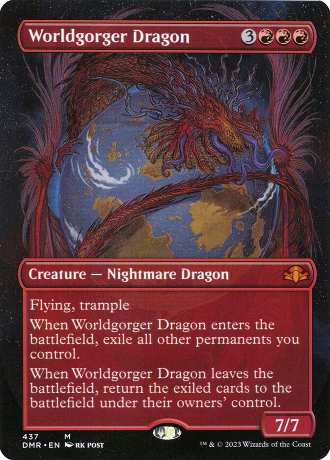 Worldgorger Dragon (Borderless) [Foil] :: DMR