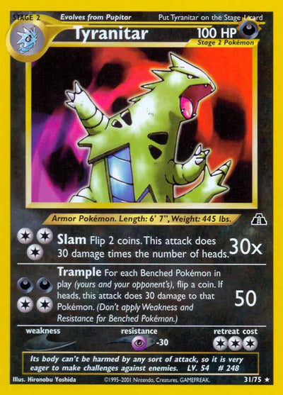 Tyranitar (31) 31/75 Unlimited Neo Discovery