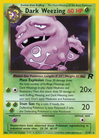 Dark Weezing (31) 31/82 Unlimited Team Rocket