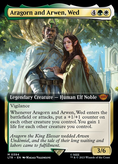 LTR: Aragorn and Arwen, Wed (Extended Art)