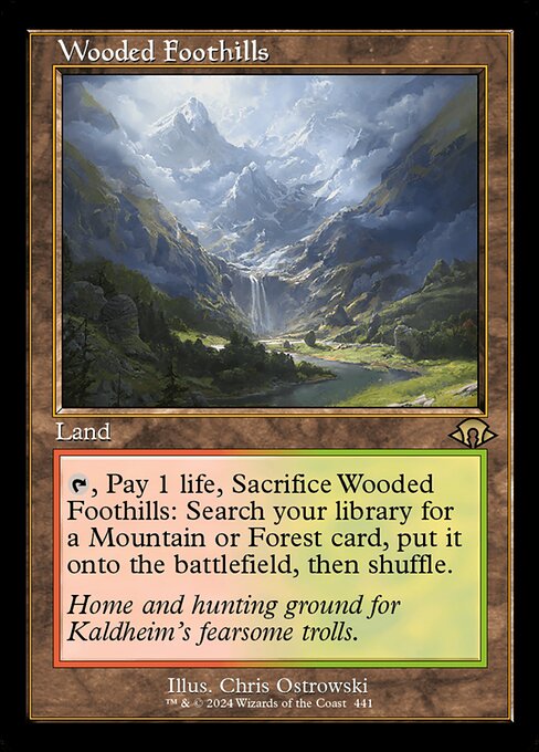 MH3: Wooded Foothills (Retro Frame) (Foil)