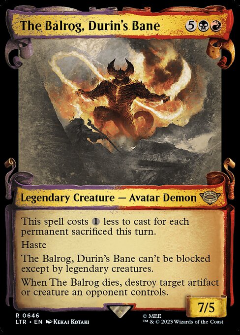 LTR: The Balrog, Durin's Bane (Showcase Scrolls)