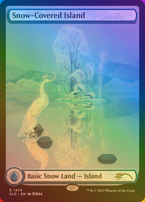 SLD: Snow-Covered Island (1474) (Rainbow Foil)