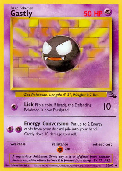 Gastly 33/62 Unlimited Fossil
