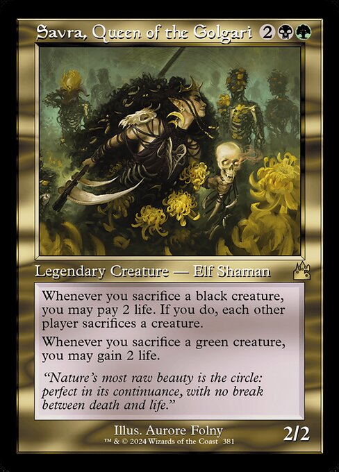 RVR: Savra, Queen of the Golgari (Retro Frame)
