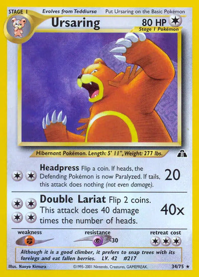 Ursaring (34) 34/75 Unlimited Neo Discovery