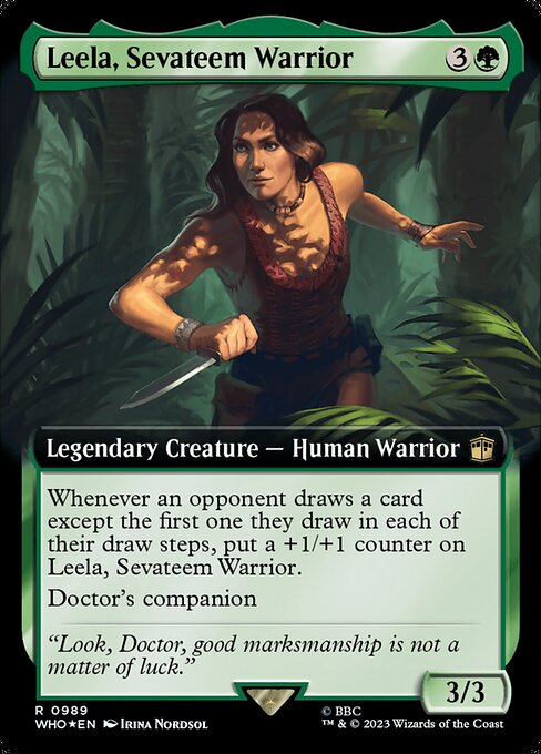 WHO: Leela, Sevateem Warrior (Extended Art) (Surge Foil)