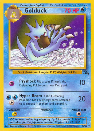 Golduck 35/62 Unlimited Fossil