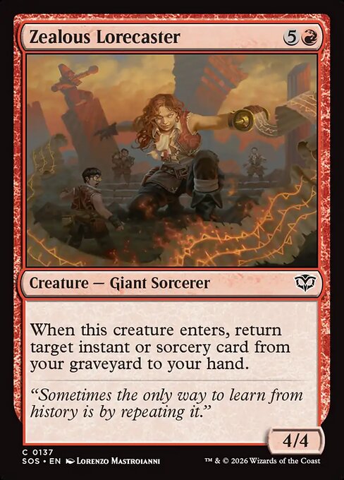 SOS: Zealous Lorecaster (Foil)