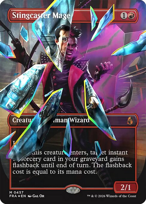 FRA: Stingcaster Mage (Borderless) (Facet Foil) (0457)