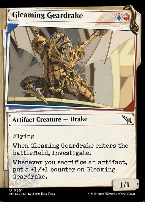 MKM: Gleaming Geardrake (Showcase) (Foil)