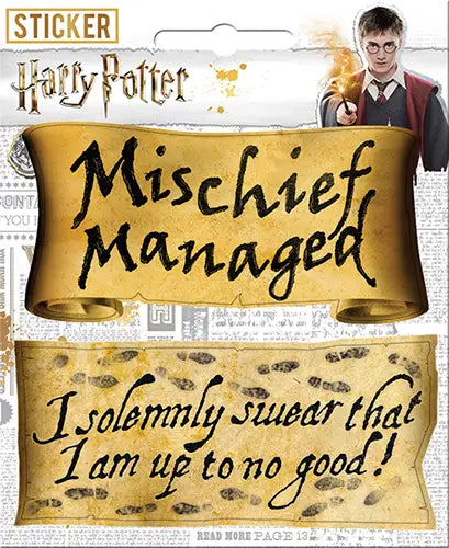 Harry Potter Mischief and Solemnly Swear Stickers