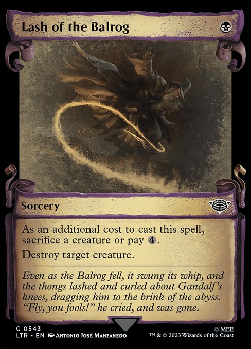 LTR: Lash of the Balrog (Showcase Scrolls) (Foil)