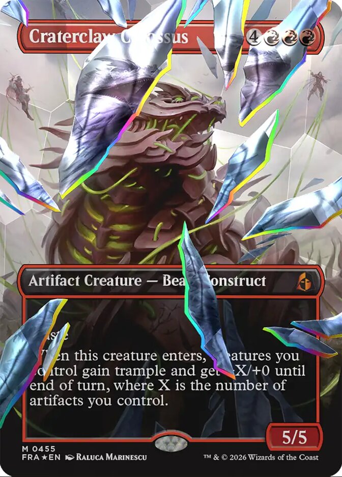FRA: Craterclaw Colossus (Borderless) (Facet Foil) (0455)
