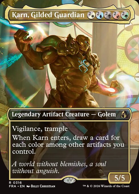 FRA: Karn, Gilded Guardian (Borderless) (Foil)