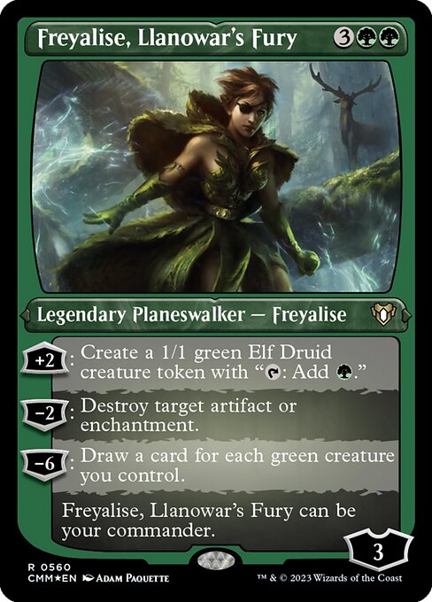 CMM: Freyalise, Llanowar's Fury (Foil Etched)