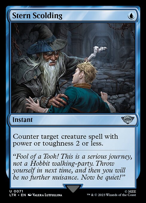 LTR: Stern Scolding