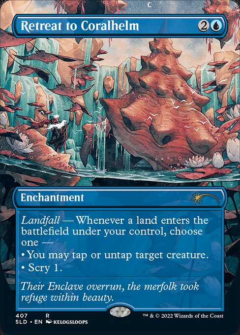 SLD: Retreat to Coralhelm (Borderless) (Foil)