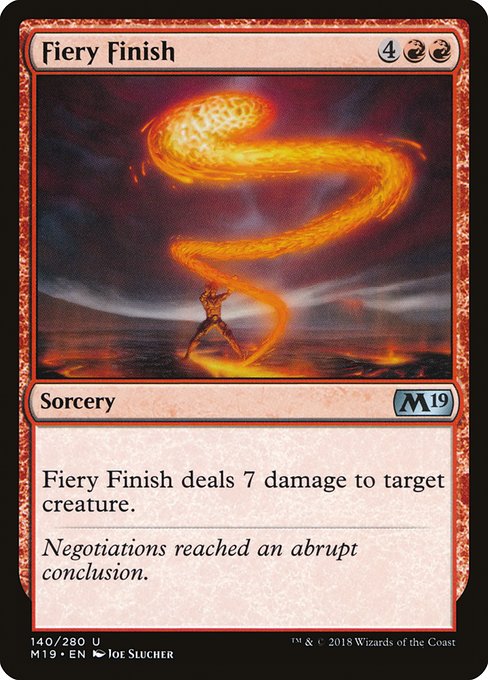 M19: Fiery Finish