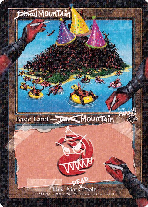 SLD: Mountain (7128) (Pool Party Foil)
