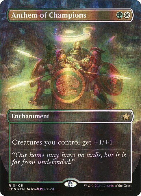 FDN: Anthem of Champions (Borderless) (Mana Foil)
