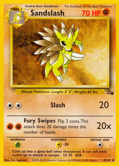 Sandslash 41/62 Unlimited Fossil