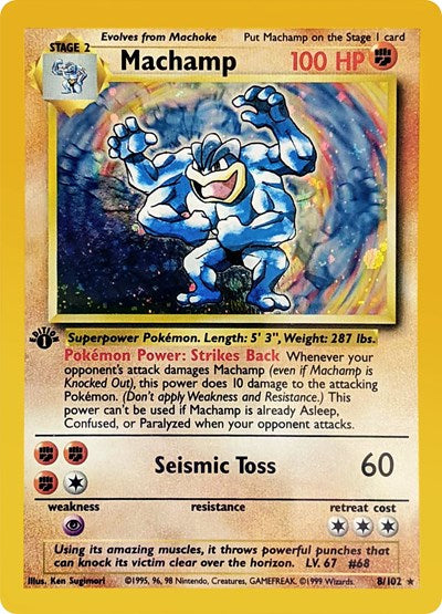 PR: Machamp - 8/102 (1st Edition Holofoil)
