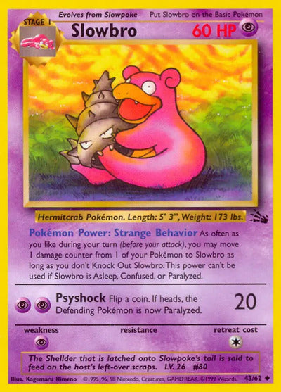 Slowbro 43/62 Unlimited Fossil