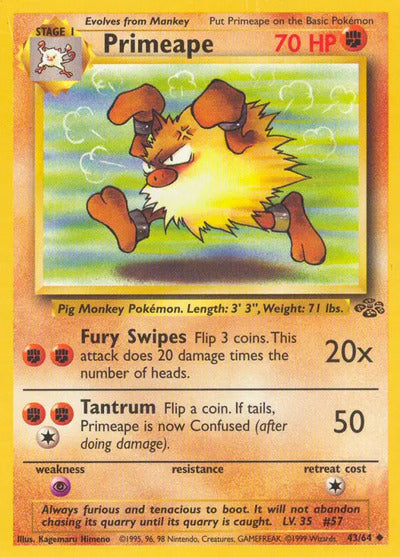 Primeape 43/64 Unlimited Jungle