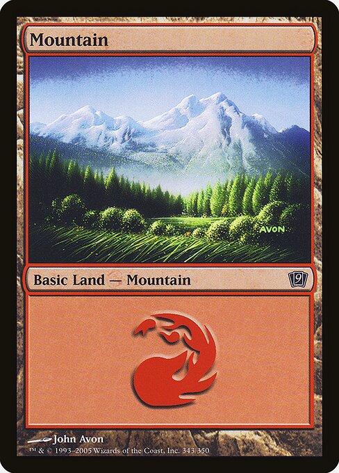 9ED: Mountain (343) (Foil)