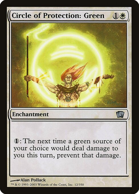 8ED: Circle of Protection: Green (Foil)