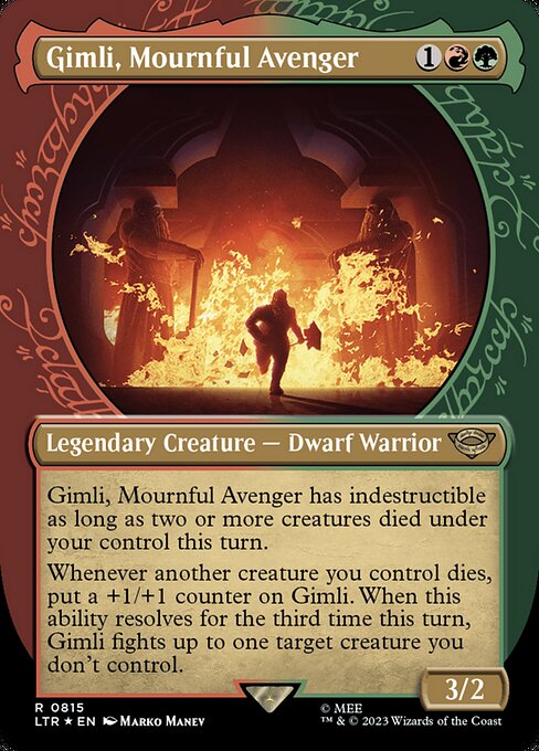 LTR: Gimli, Mournful Avenger (Showcase) (Surge Foil)