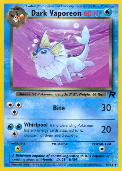 Dark Vaporeon 45/82 Unlimited Team Rocket