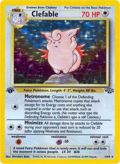 JU: Clefable (1) (1st Edition Holofoil)