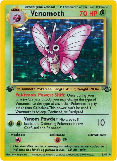 JU: Venomoth (13) (1st Edition Holofoil)