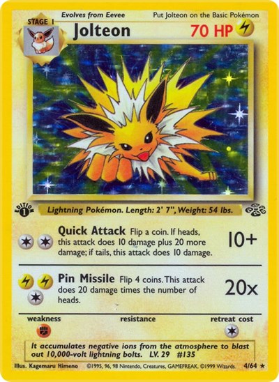 JU: Jolteon (4) (1st Edition Holofoil)